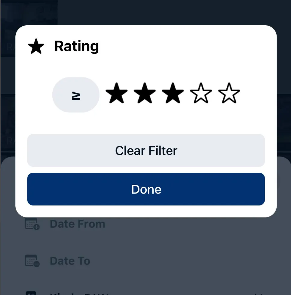 Rating filter