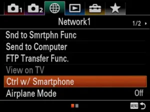 Instructions for connecting a Sony camera to Shutter.