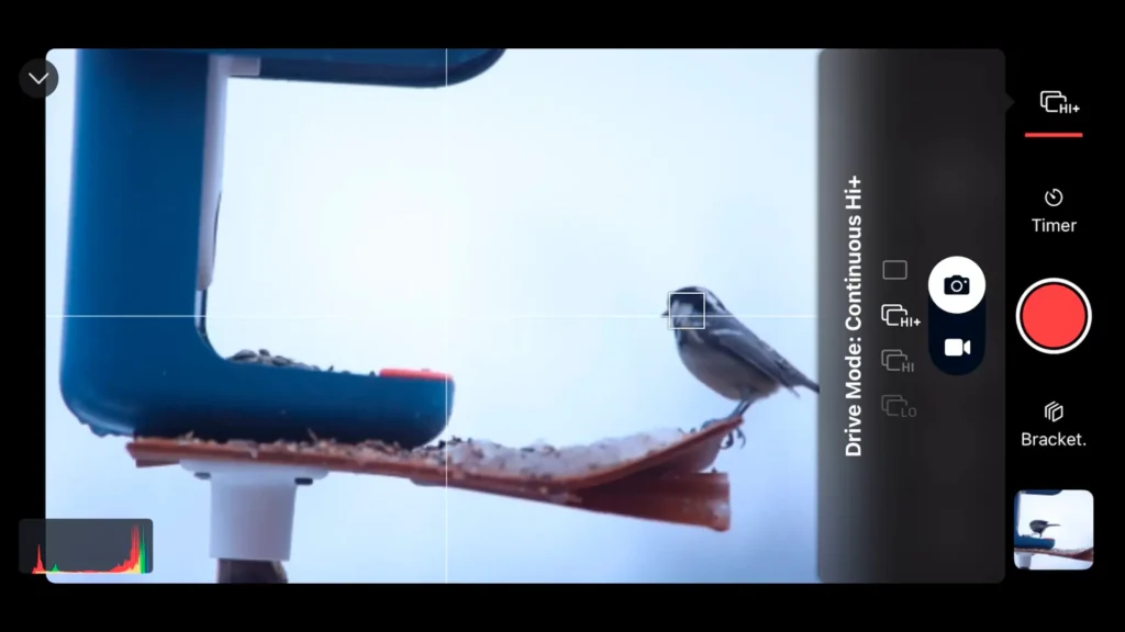 Setting the Drive Mode on your camera using Shutter - Camera Remote Control App